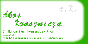 akos kvasznicza business card