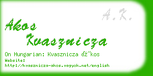 akos kvasznicza business card